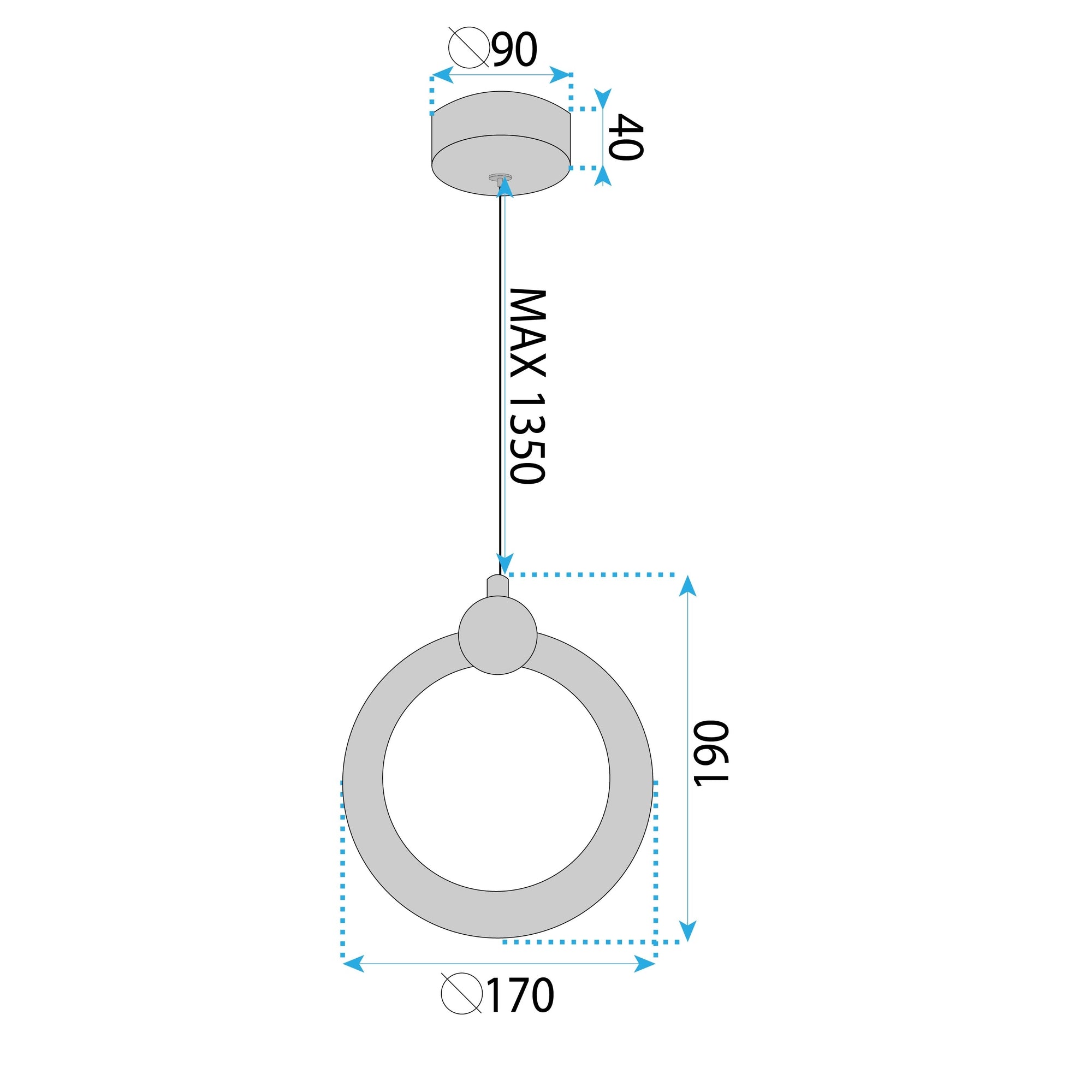 Lampa Sufitowa Wisząca Led Lhj101-1cp Złota  7