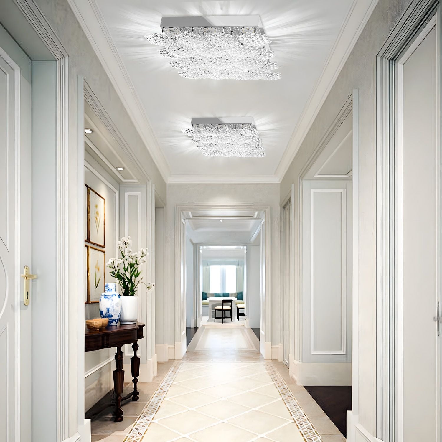 Plafon Led Kryształowy Ms015-c Chrome  7