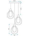 Lampa Wisząca Led G022-3cpr Czarna  9