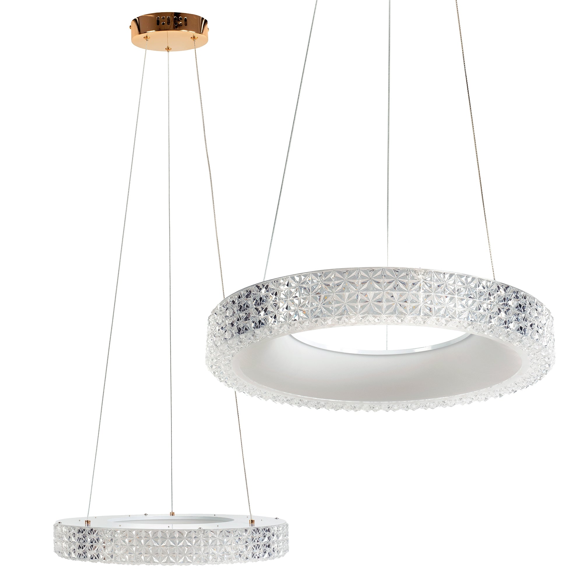 Lampa Wisząca Led Ms001-cp Różowe Złoto 40cm  1