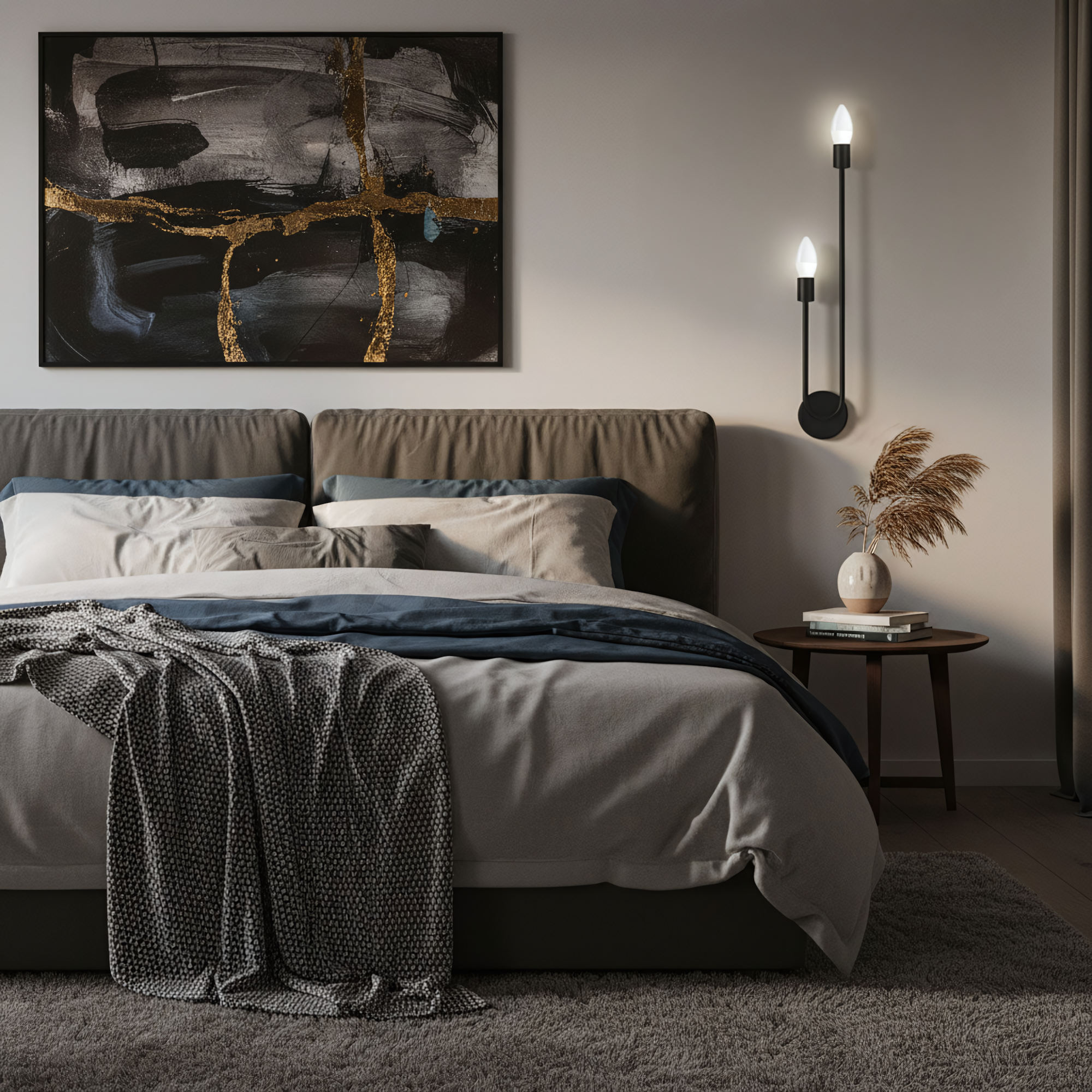 LAMPA ŚCIENNA KINKIET APP1147-2W czarna  5