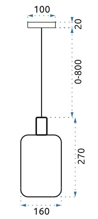 Lampa Wisząca Tuba Szklana Mleczna  APP667-1CP Złota