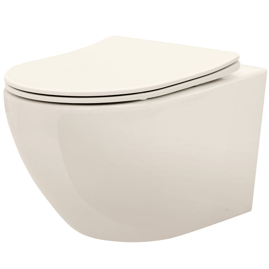 Misa Wc Podwieszana Rea Carlo Mini Rimless Ecru  1