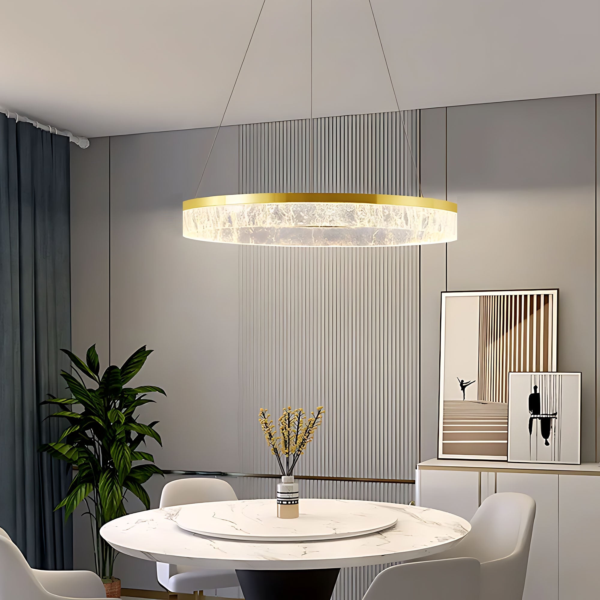 Lampa Wisząca Lhj047-cp 80 Cm Złota  4