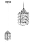 Lampa Sufitowa Kryształ APP727-1CP Srebrna