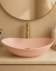 Umywalka Nablatowa Rea Royal Powder Pink Matt  4