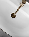 Umywalka nablatowa Rea Aura 61 White Gold Brush