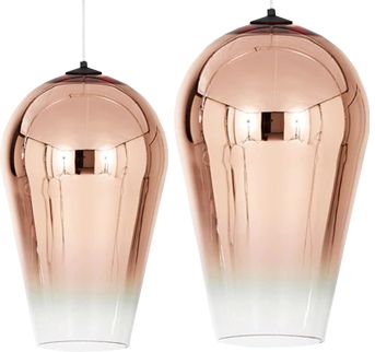 Lampa wisząca szklana Lustrzana APP324-1CP Różowe Złoto