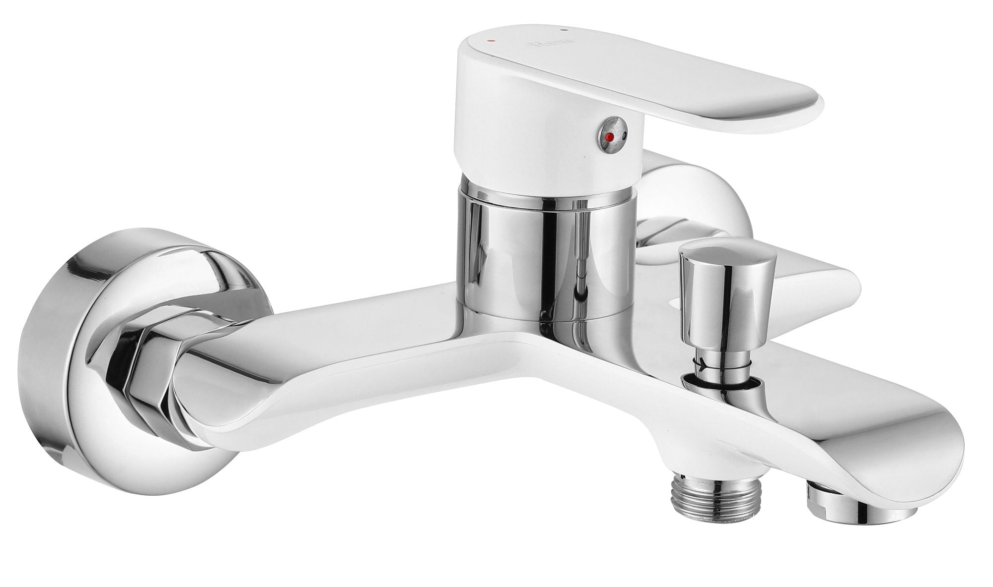Bateria wannowa REA BLOOM biała chrom White Chrome