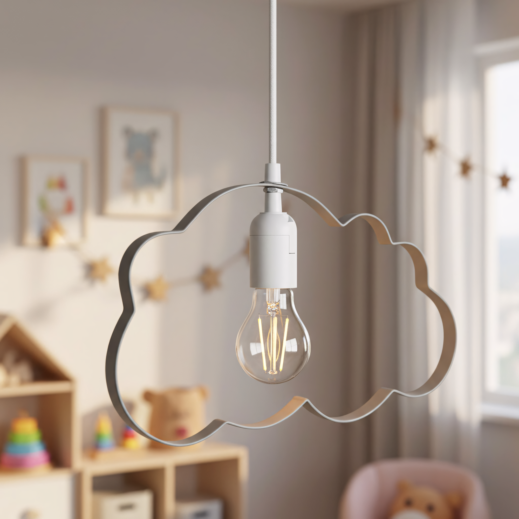 LAMPA WISZĄCA CHMURKA SZARA  2