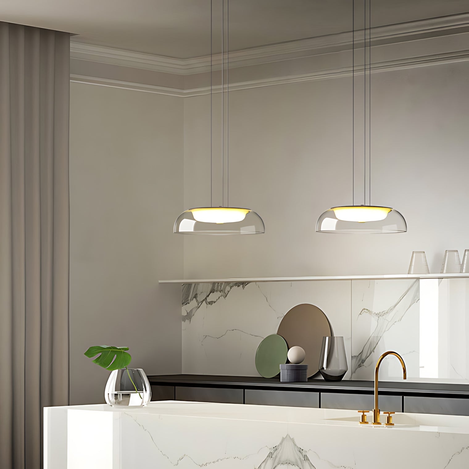Lampa Wisząca Led APP1691-1PC Złota  3