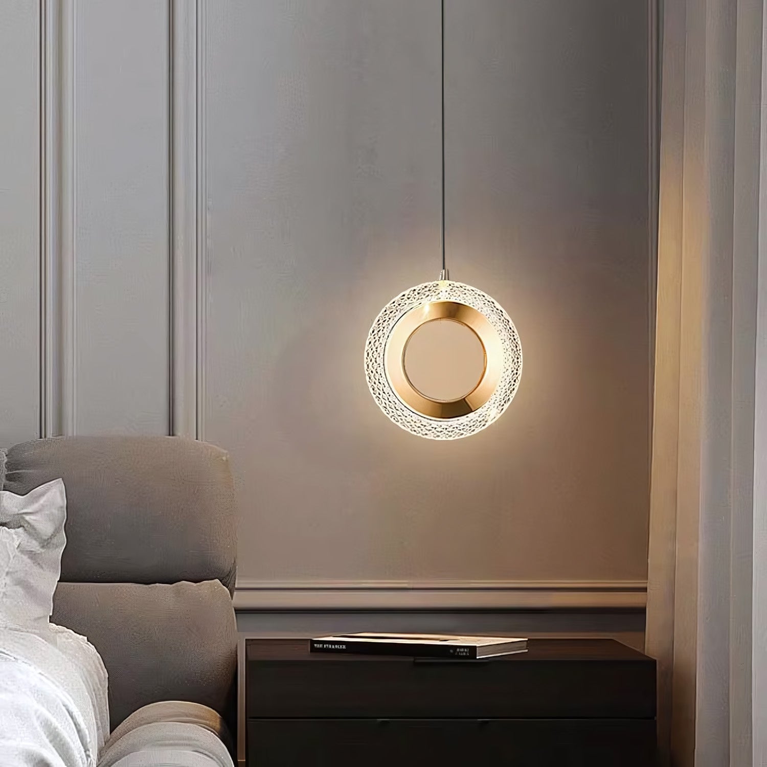 Lampa Wisząca Kryształowa Led G119-1cp Złota  5