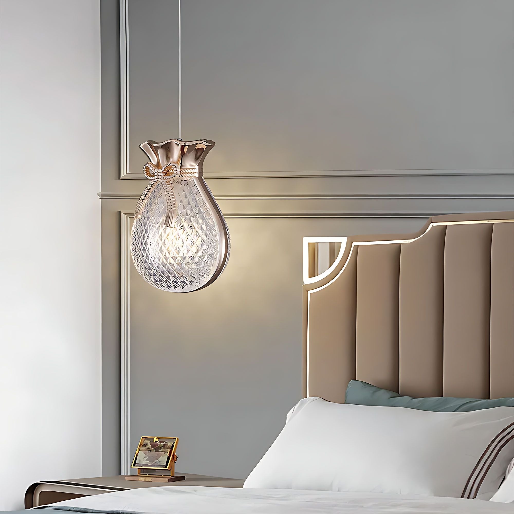 Lampa Sufitowa Wisząca Lhj107-1cp Jasne Różowe Złoto  20