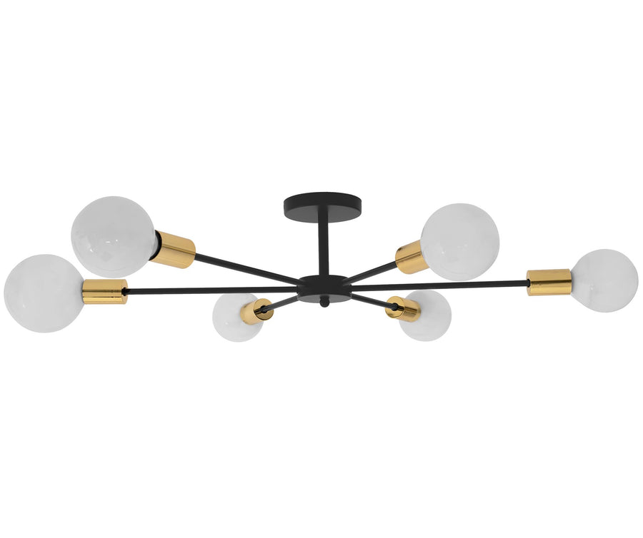 Lampa Pająk 6 APP501-6C Czarna