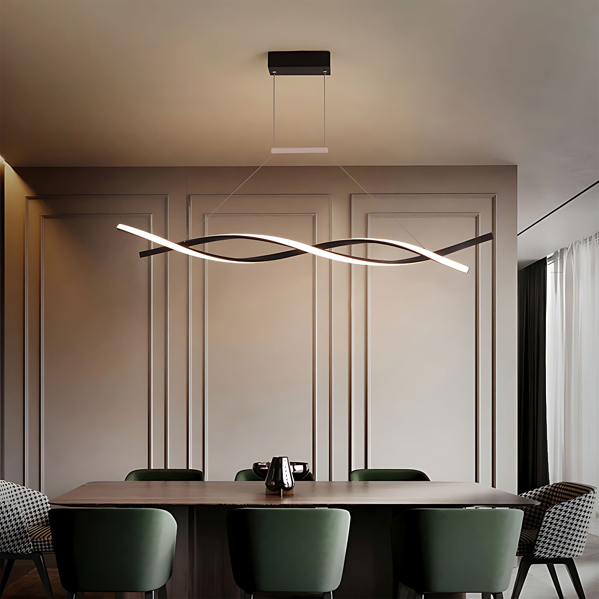 Lampa Sufitowa Wisząca Led Lhj020-cp Czarna  9