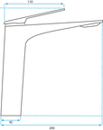 Bateria Umywalkowa Rea Avalon Chrom Wysoka  4