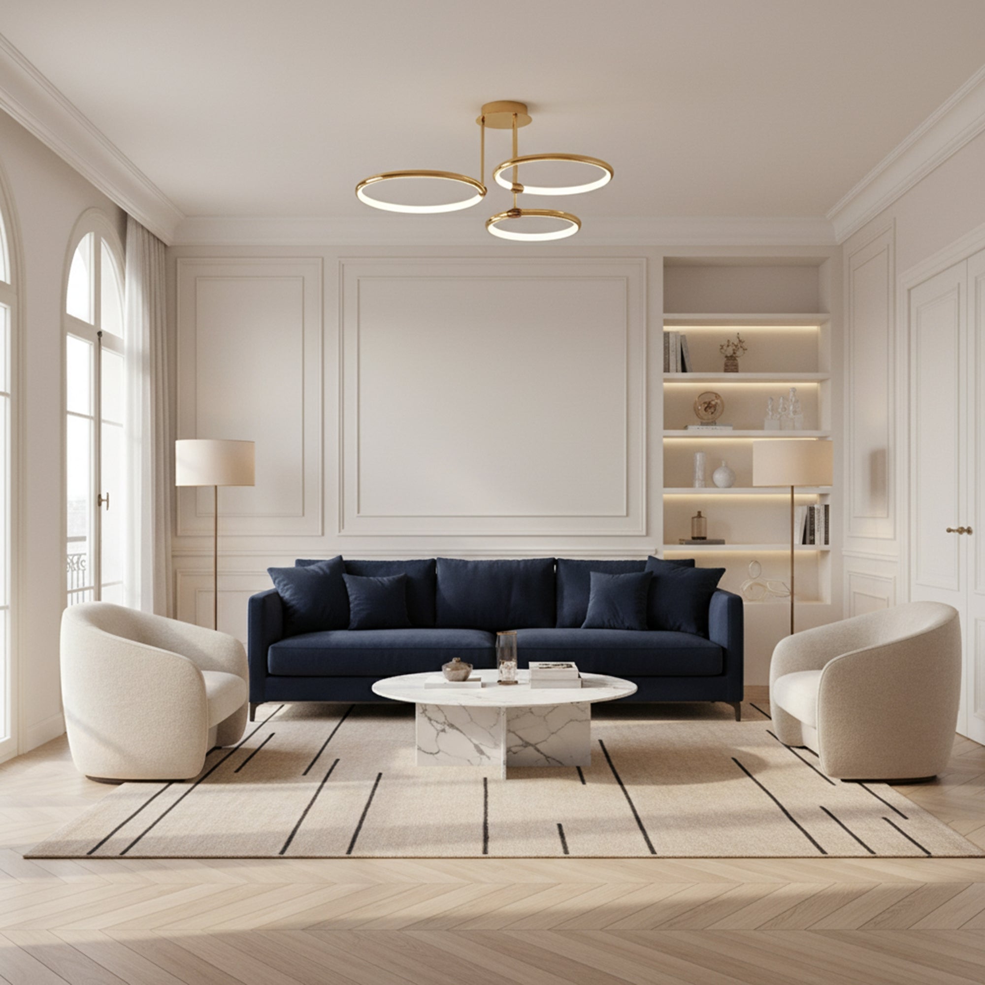 Lampa Sufitowa G122-3c Plafon Led Złota  2