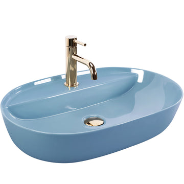 Umywalka REA Aura 61 L.Blue Shiny  1