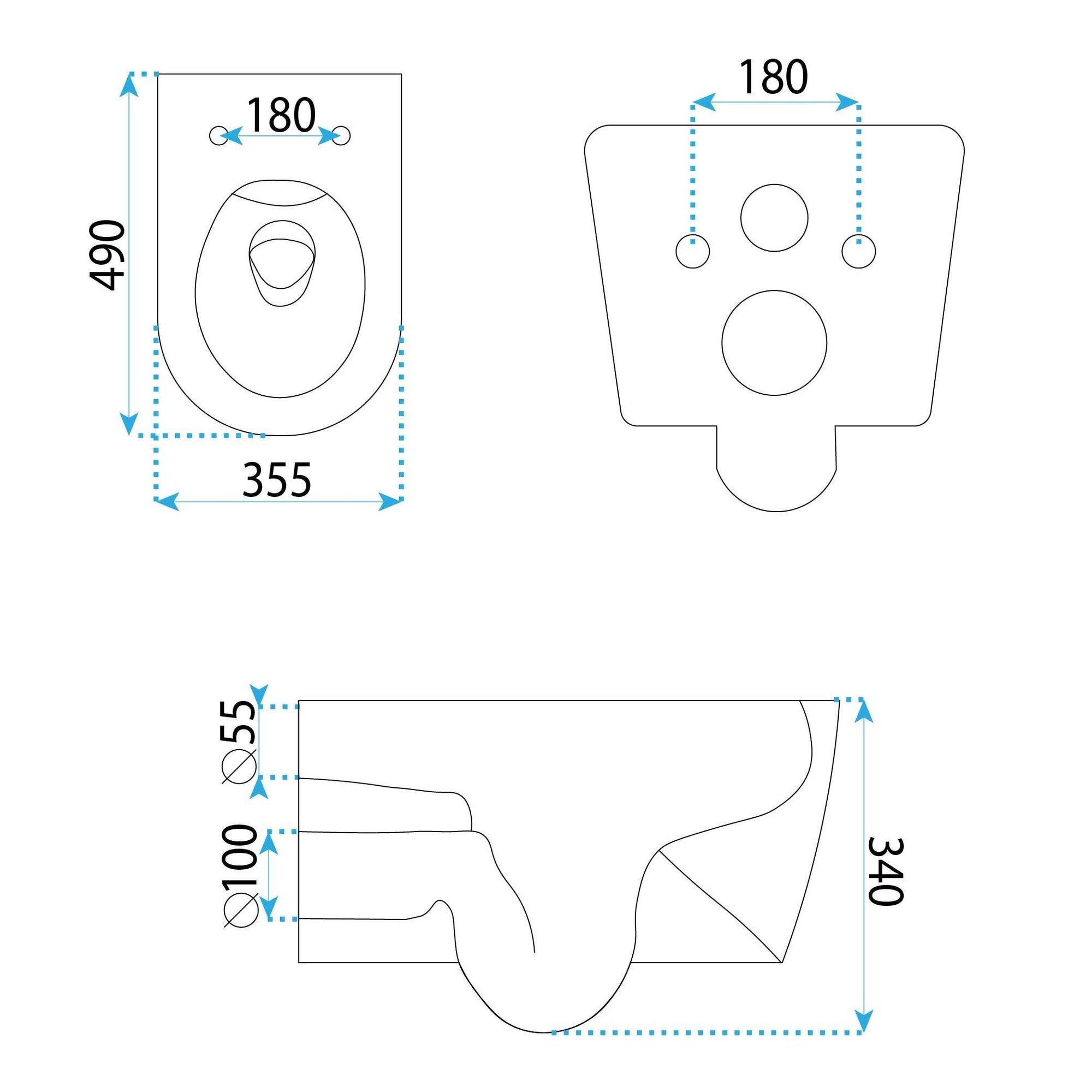 Misa Wc Podwieszana Rea Gustavo Rimless  9