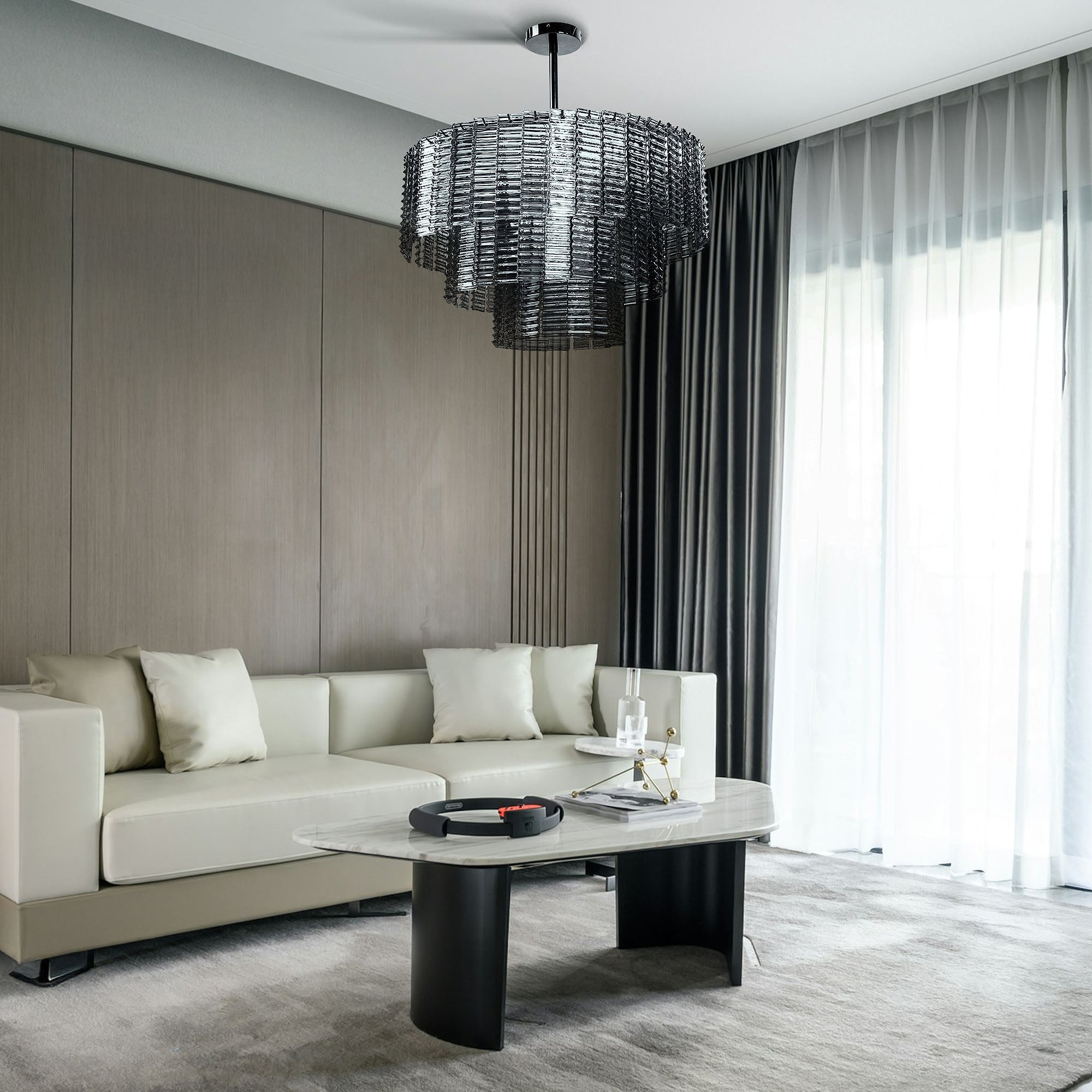 Lampa Sufitowa Wisząca APP1678-8CP Szara  11