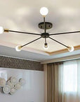 Lampa Pająk 6 APP501-6C Czarna