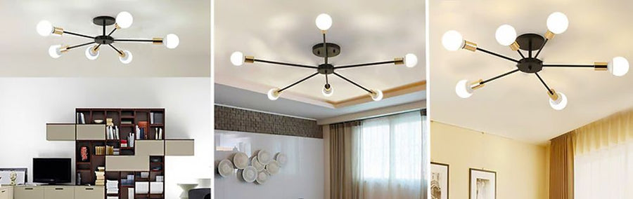 Lampa Pająk 6 APP501-6C Czarna