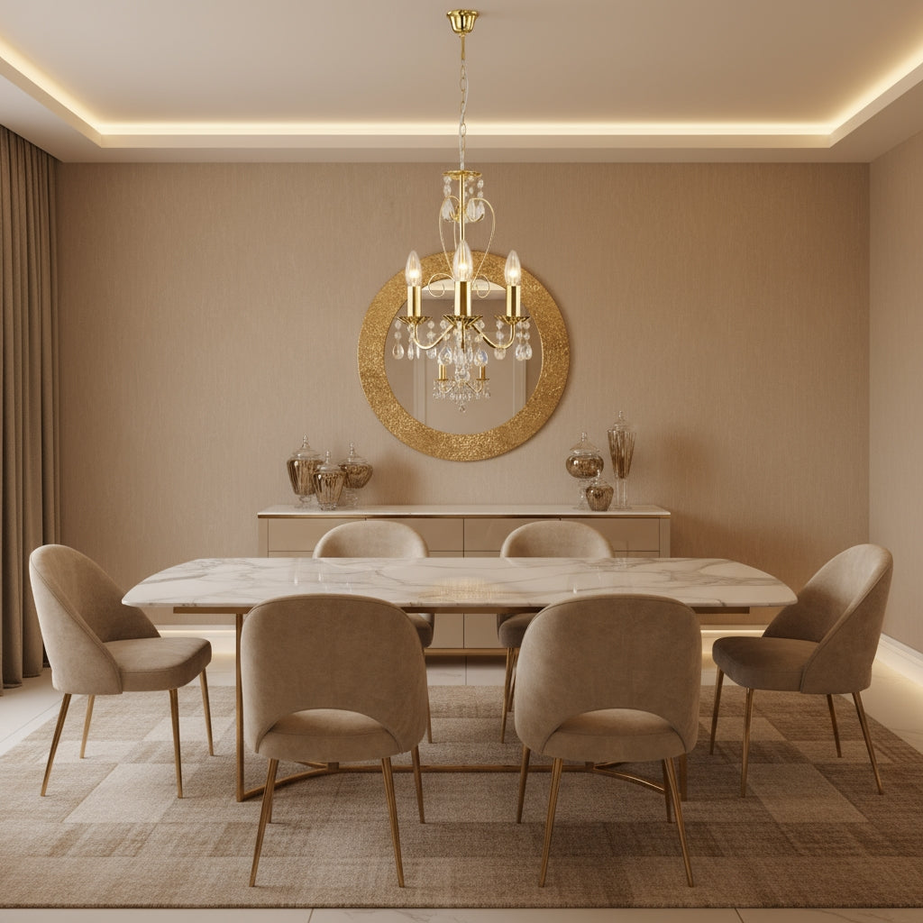 Lampa Sufitowa Wisząca Ebt012-3cp Złota  2