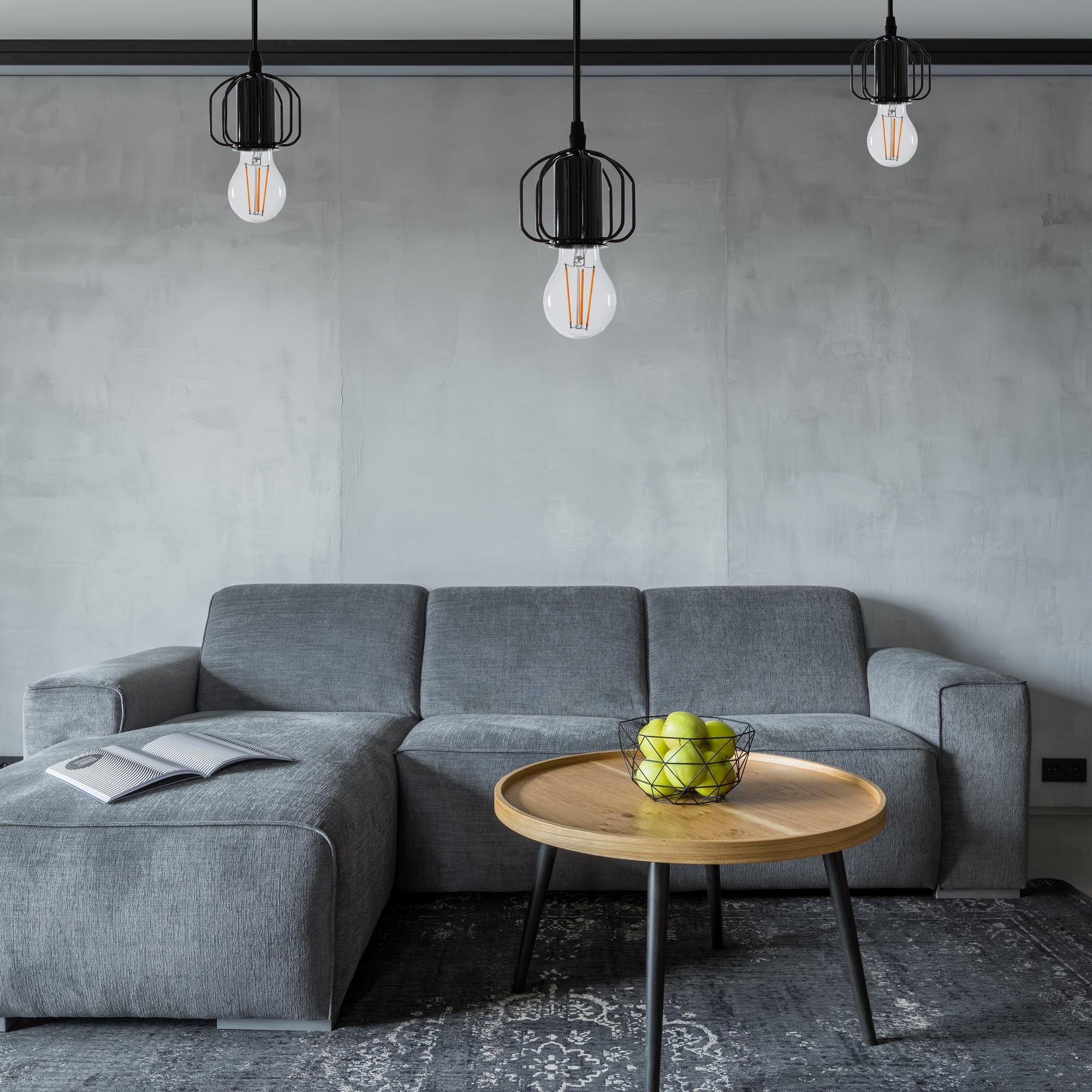 Lampa sufitowa wisząca w stylu loft  APP595-1CP Czarna  5
