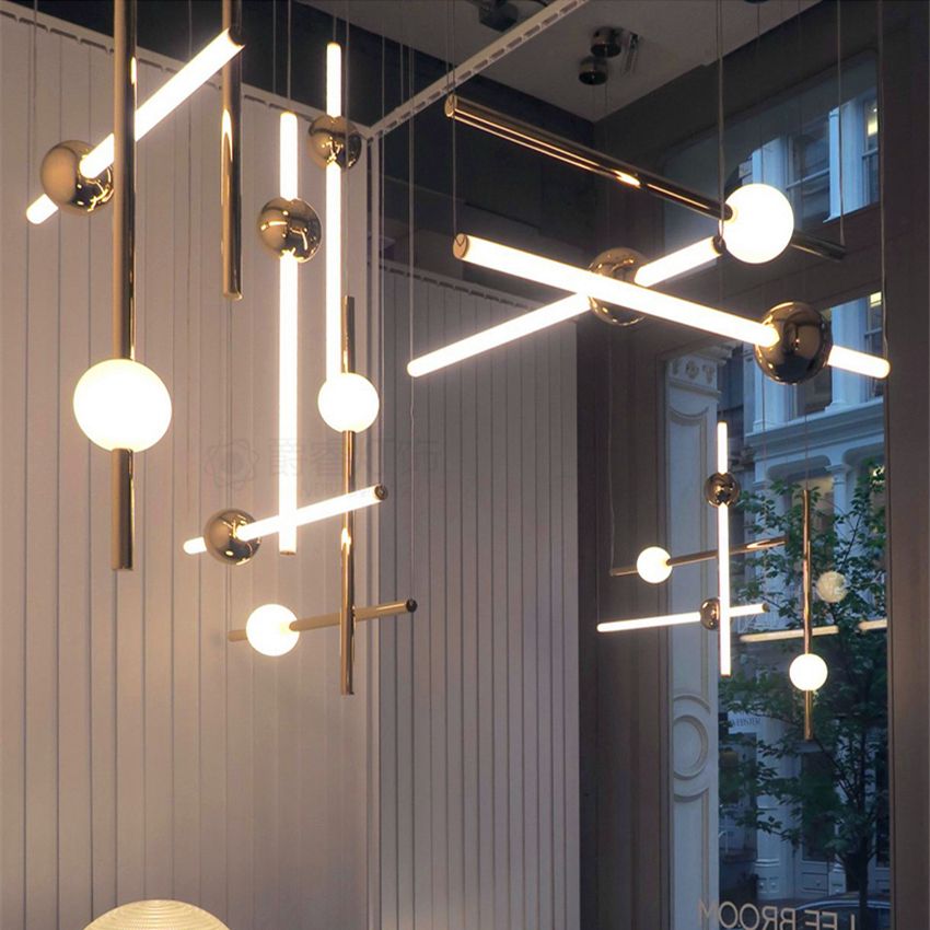 Lampa Sufitowa Wisząca Długa LED  APP475-CP Złota