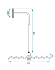 LAMPA ŚCIENNA KINKIET APP1356-1W Stare Złoto 30 cm  8