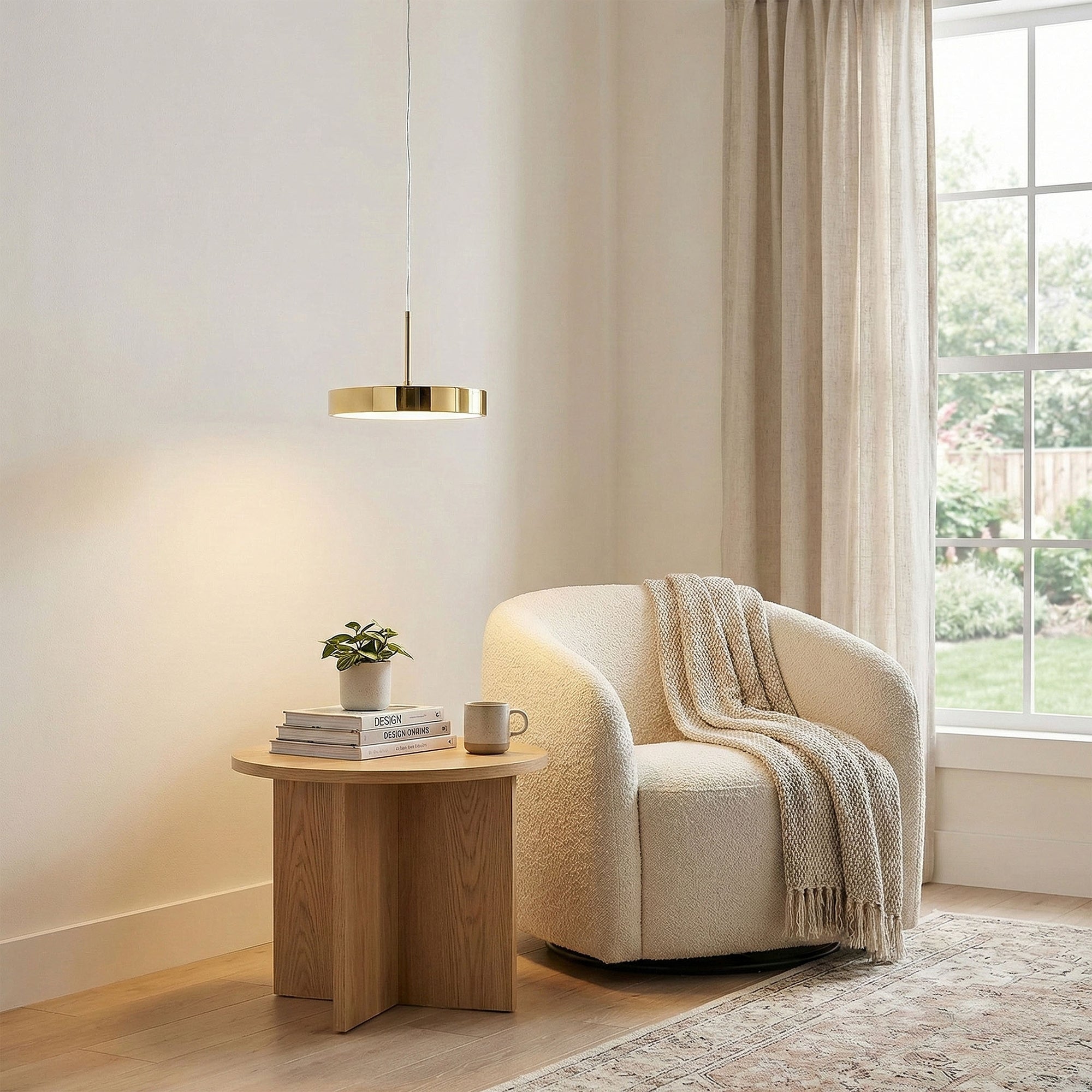 LAMPA SUFITOWA WISZĄCA LED APP1686-1CP 30CM ZŁOTA  7