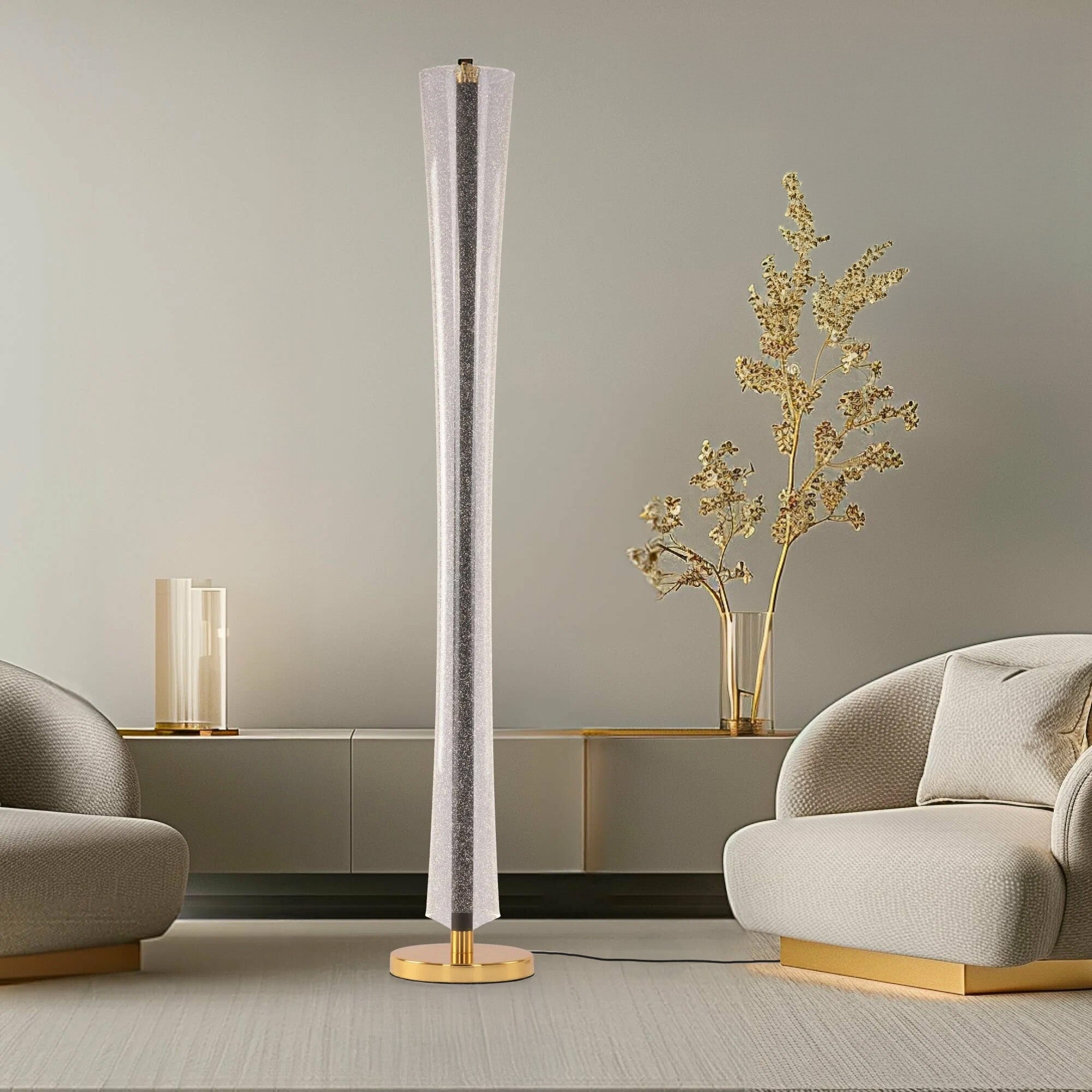 Lampa Stojąca Podłogowa Led Lhj073-f Złota  5