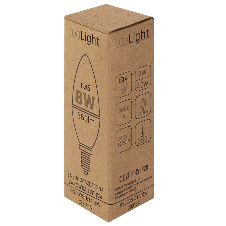 Żarówka LED Ciepła E-14 8W RSL035
