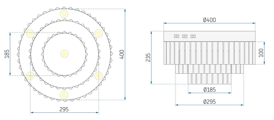 LAMPA KRYSZTAŁOWA PLAFON APP780-7C