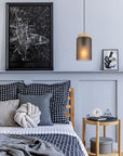 Lampa Sufitowa Wisząca APP1810-1CP Frosted Grey  3
