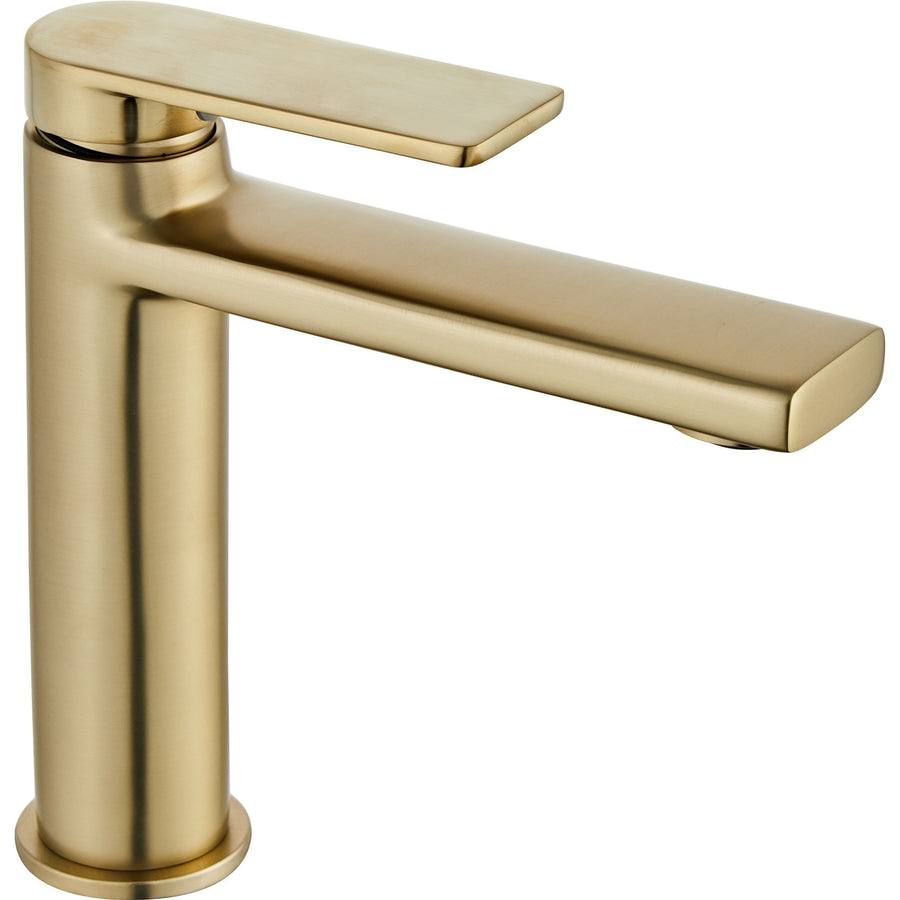 Bateria Umywalkowa REA VERSO Brush Gold Złota Szczotkowana Niska