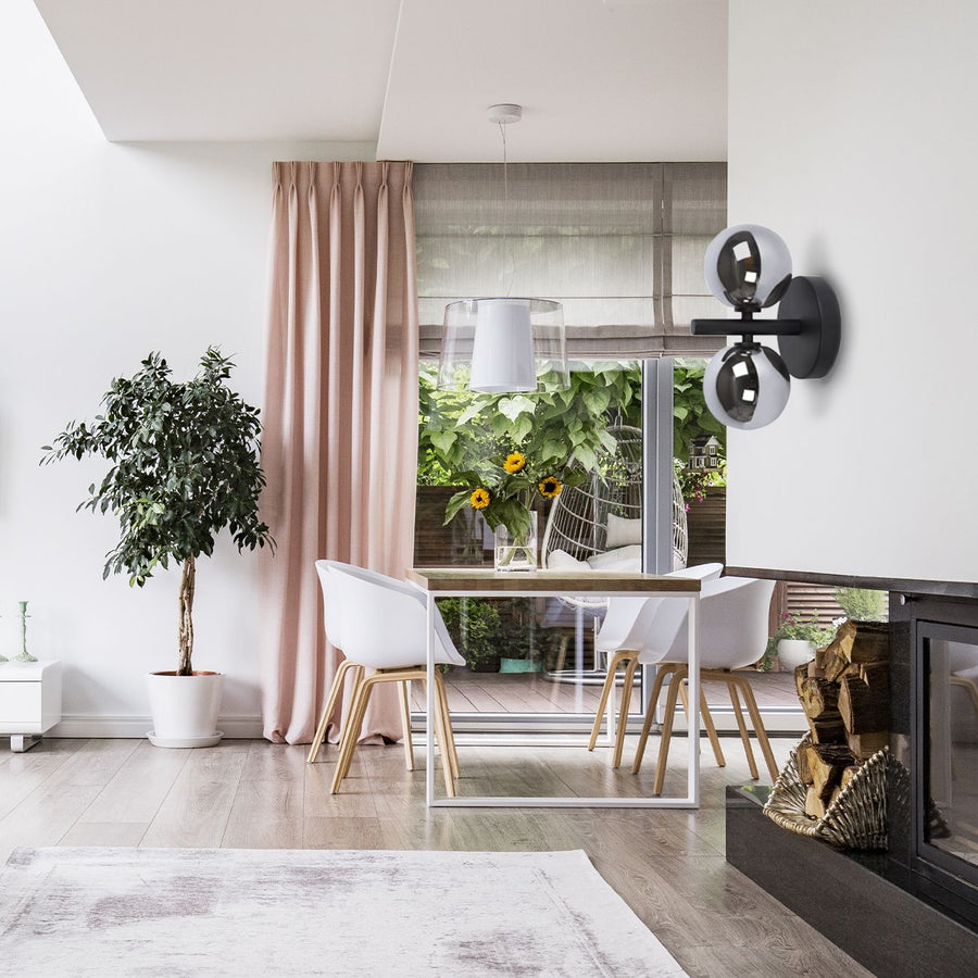 LAMPA ŚCIENNA KINKIET APP1162-2W  Czarny