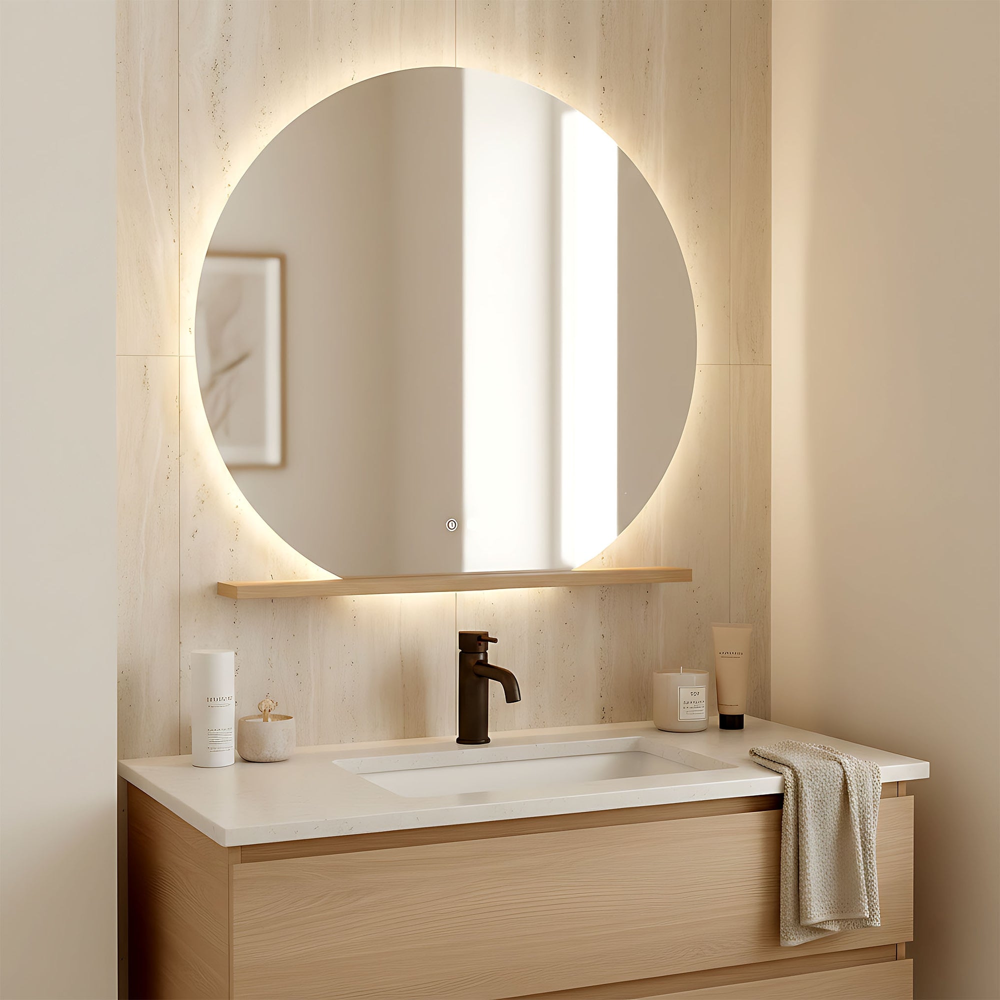 Lustro ścienne LED 90cm Fabio  6