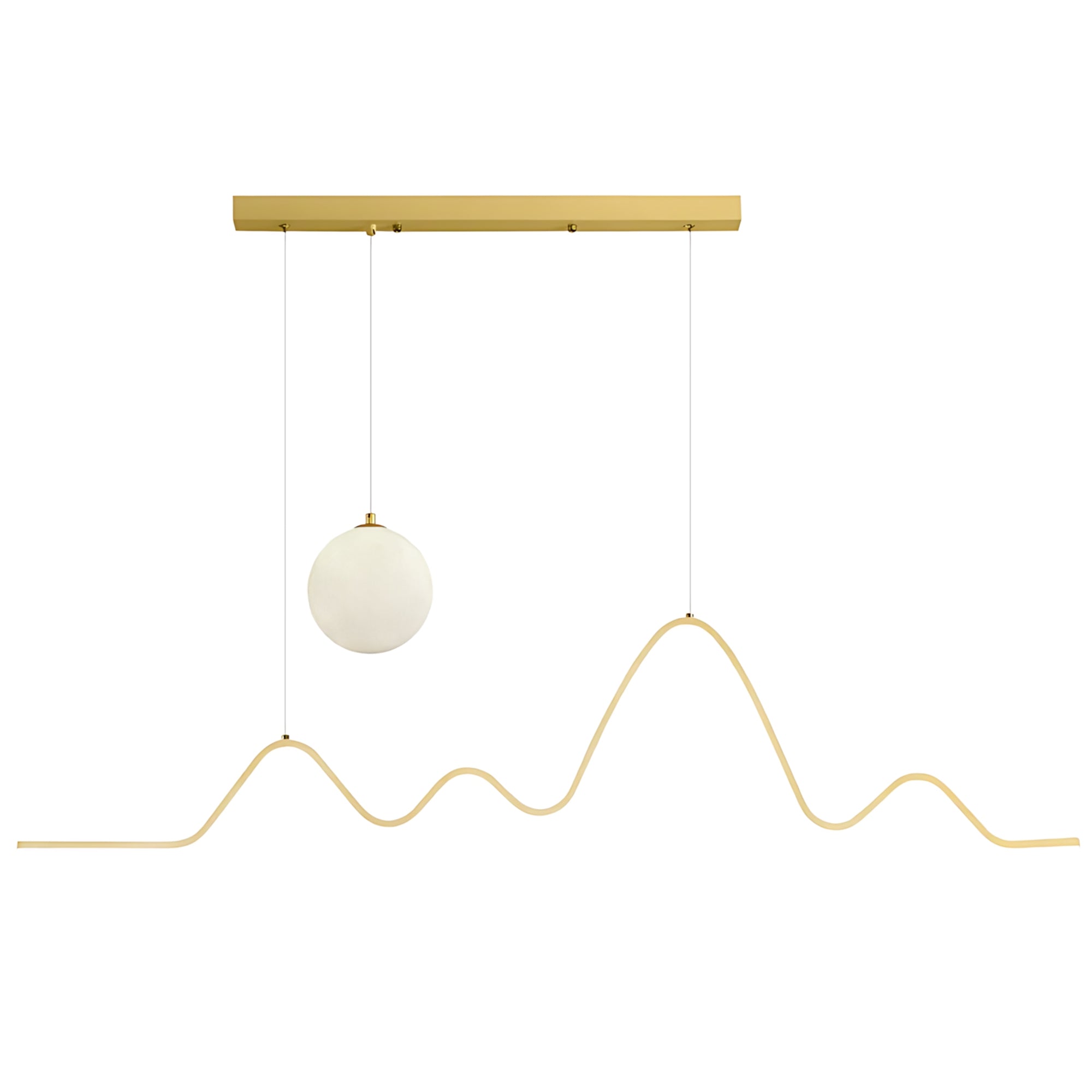 Lampa Wisząca Led Lhj034-cp 120 Cm Złota Szczotkowana  1
