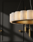 LAMPA SUFITOWA WISZĄCA LED APP1801-CP Brush Gold  10