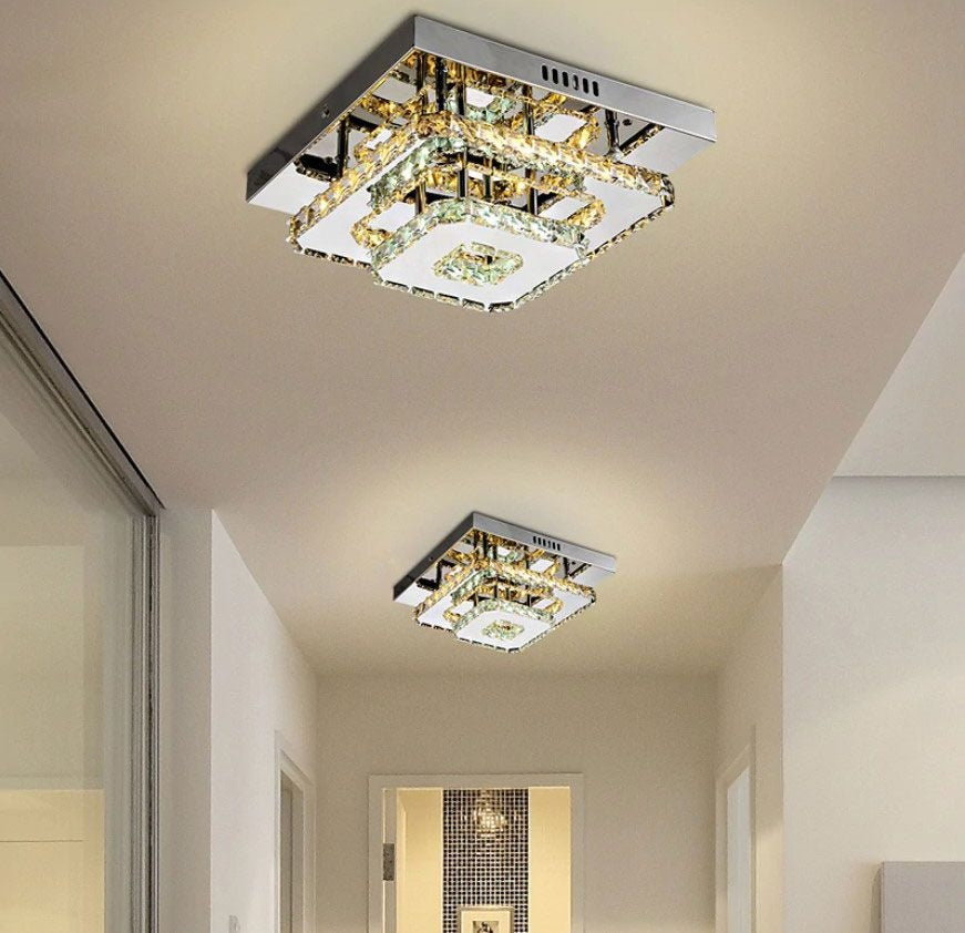 Lampa Sufitowa Kryształowa Plafon LED 24W APP410-C Neutralna  7
