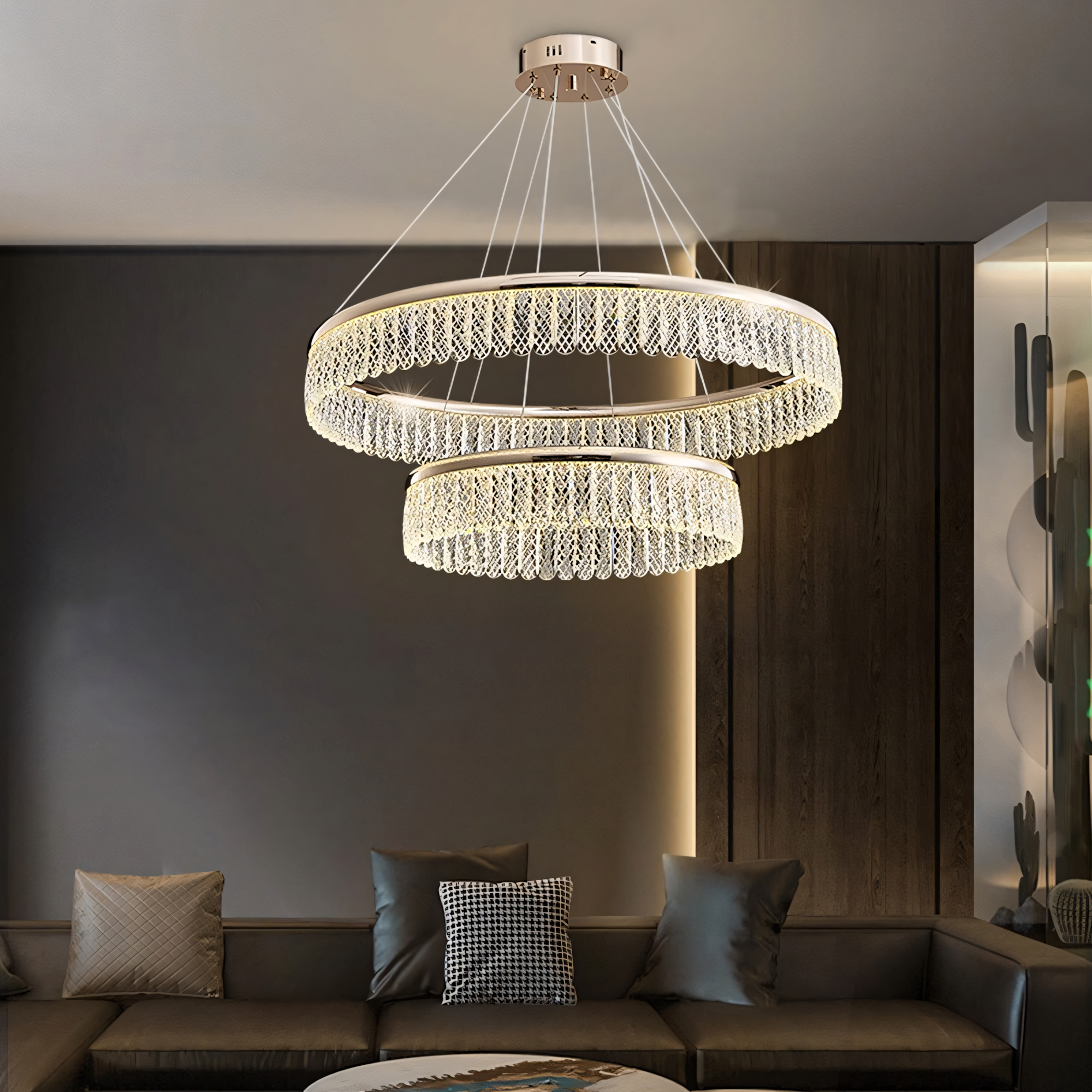 Lampa wisząca LED APP1750-CP Złota + Pilot  7