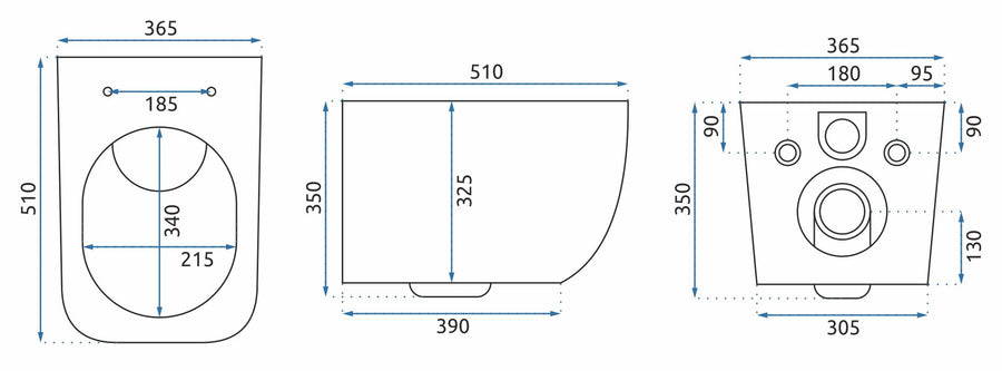 MISA WC PODWIESZANA MARTIN SLIM RIMLESS DUROPLAST