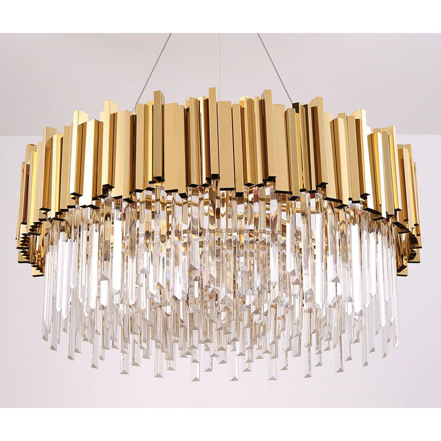 Lampa sufitowa kryształowa APP601-C Złota