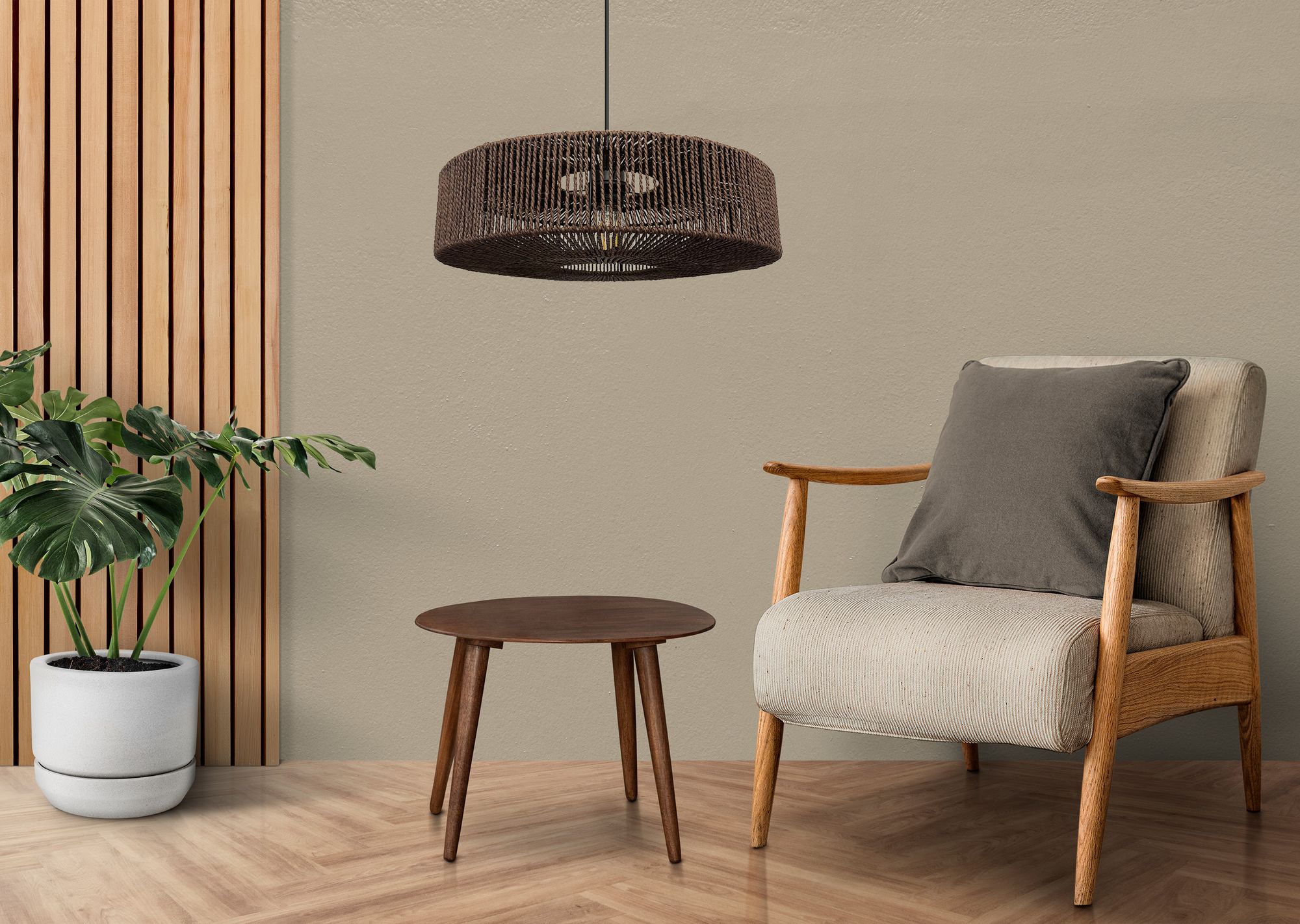 Lampa Wisząca Boho APP1295-1CP Brązowa
