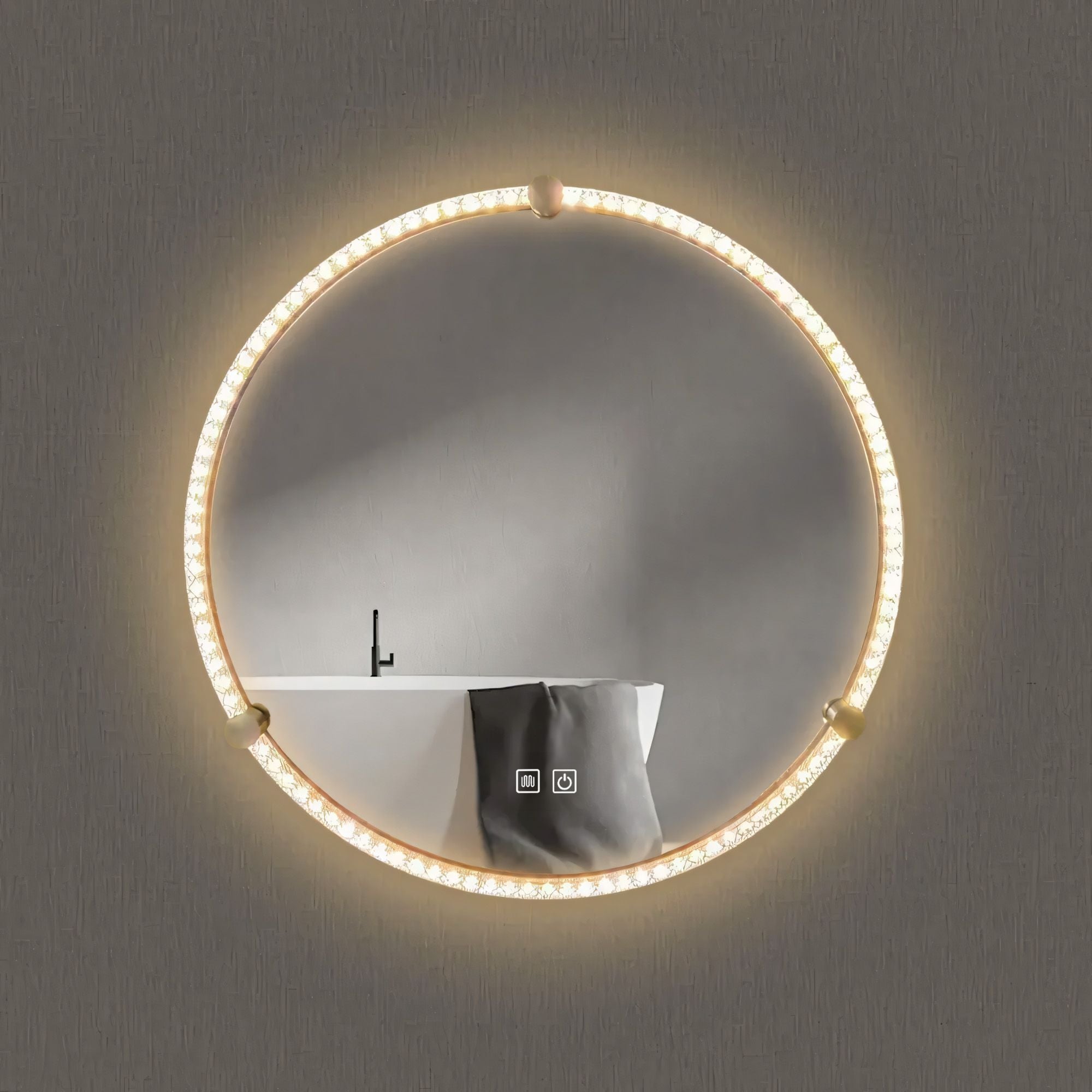 Lustro Ścienne Led Z Ramą 70cm Bl805  9