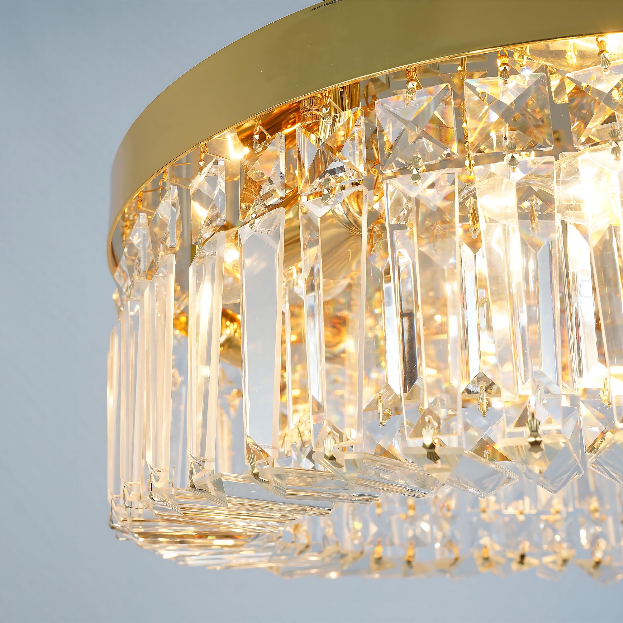 LAMPA KRYSZTAŁOWA PLAFON APP1728-6C 50 cm ZŁOTA  4
