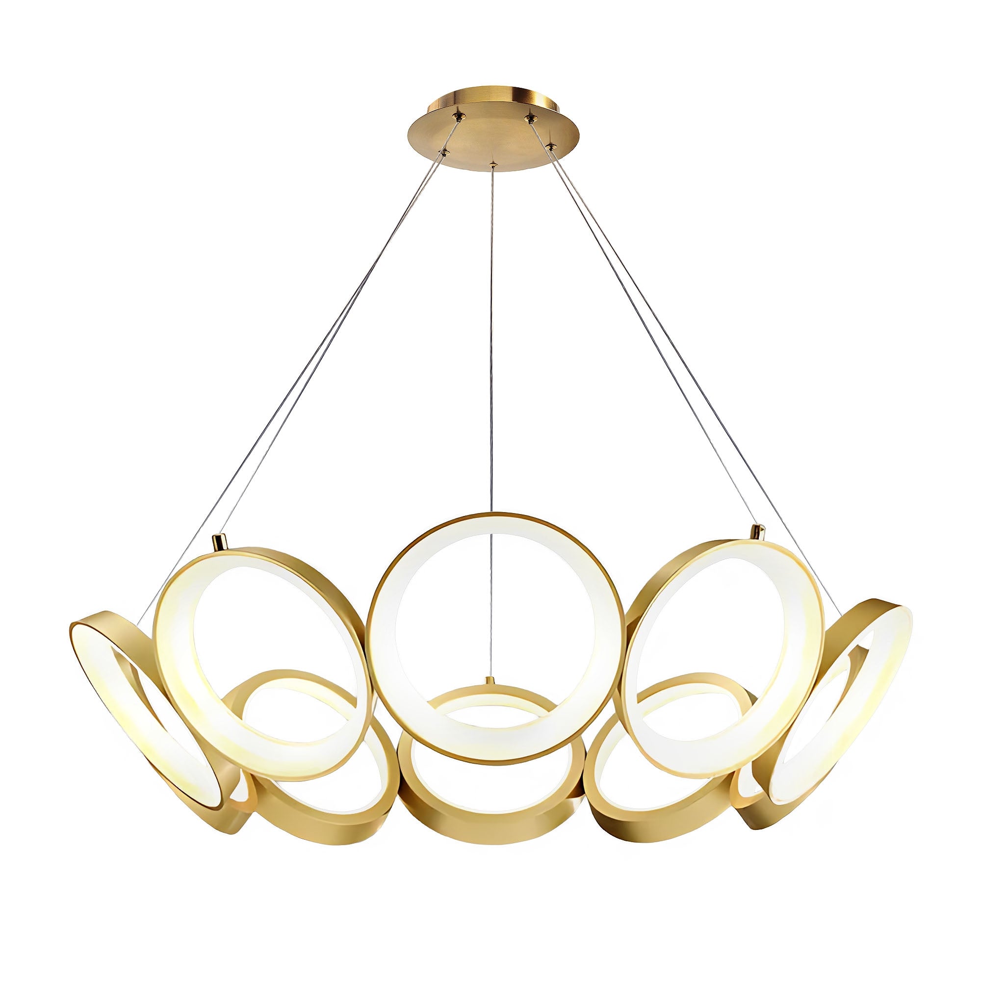 Lampa Wisząca Led App1800-cp Złota Szczotkowana  1
