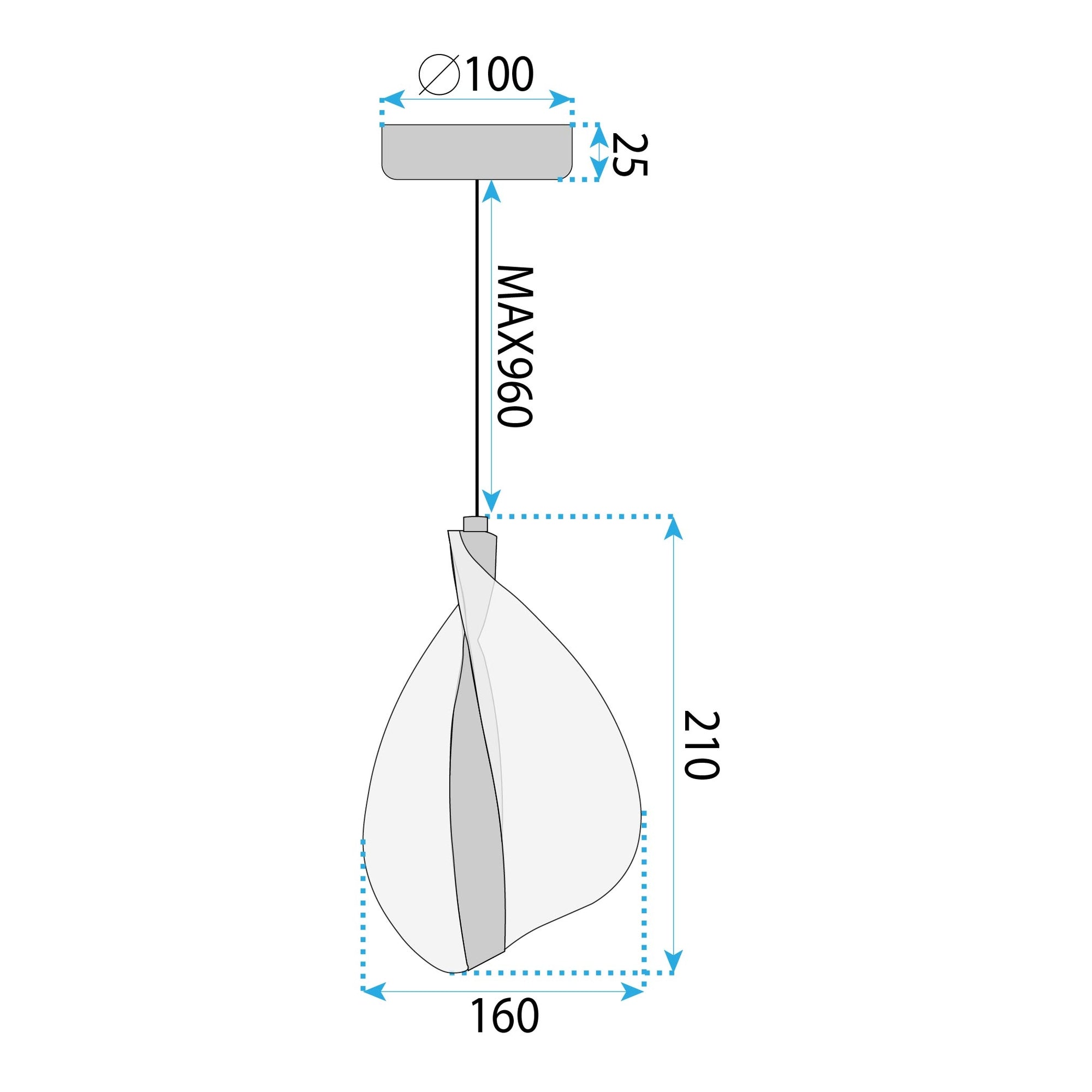 Lampa Sufitowa Wisząca Led G129-cp Złota  9