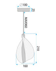 Lampa Sufitowa Wisząca Led G129-cp Złota  9